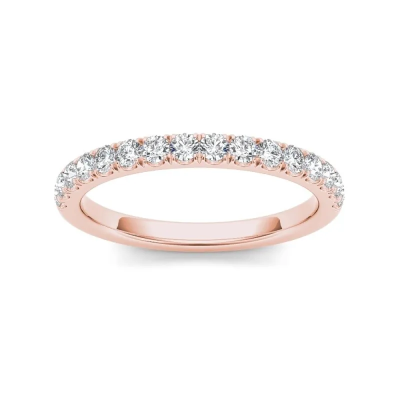 De Couer 10k Rose Gold 1/3ct TDW Diamond Wedding Band sold by Zulily