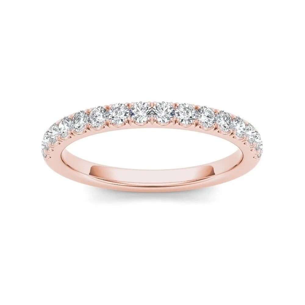 De Couer 10k Rose Gold 1/3ct TDW Diamond Wedding Band sold by Zulily