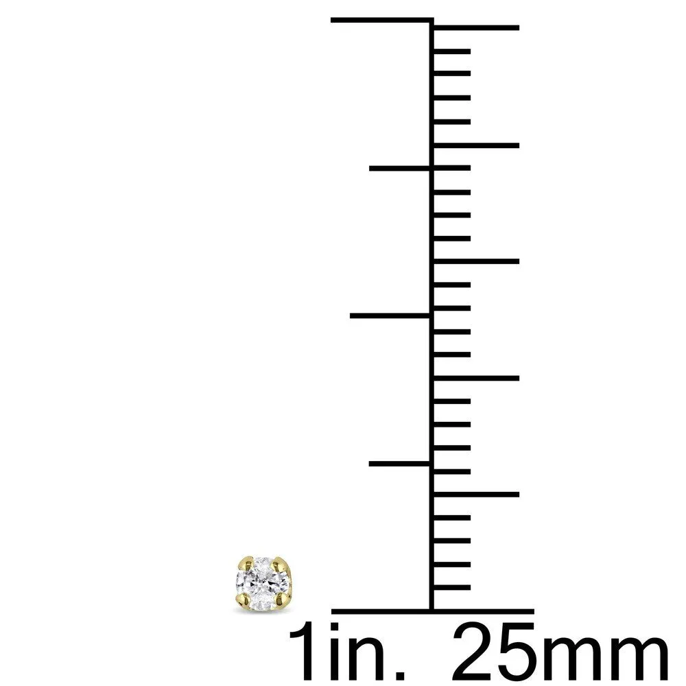 Miadora 14k White or Yellow Gold 1/10ct TDW Round Diamond Stud Earrings sold by Zulily product image thumbnail 3