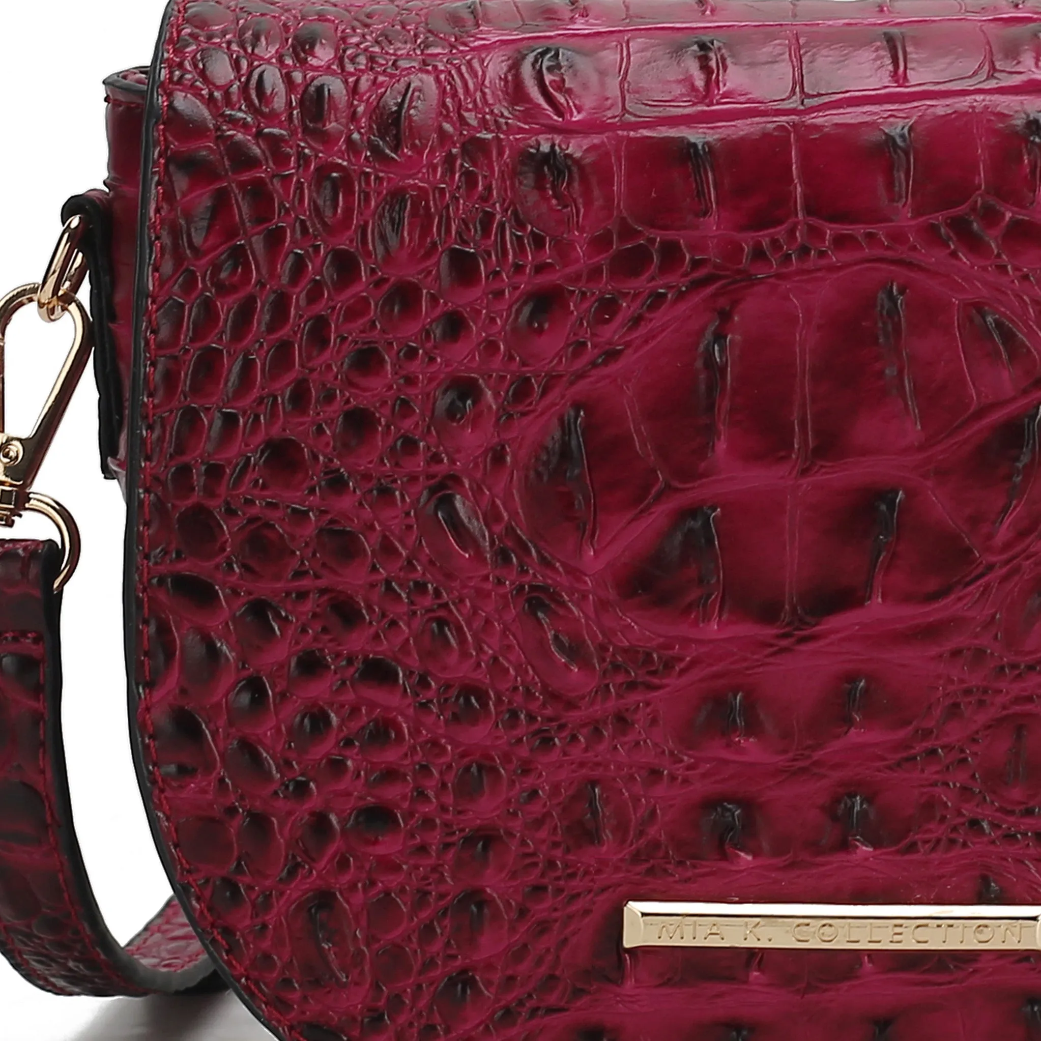 MKF Collection Women's Amalia Solid Croc Crossbody Bag sold by Zulily product image thumbnail 5