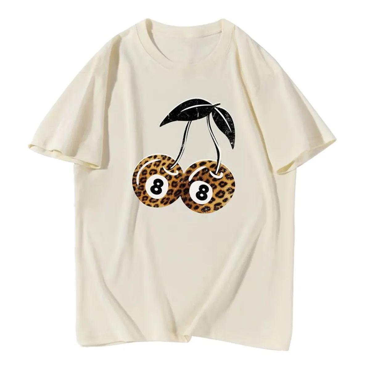 Udear Leopard Cherry Round Neck T-Shirt sold by Zulily