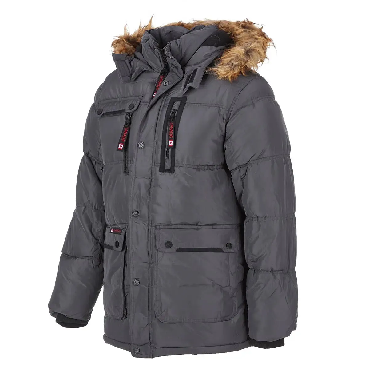 Canada Weather Gear Men's Fur Hooded Puffer Jacket sold by Zulily product image thumbnail 2