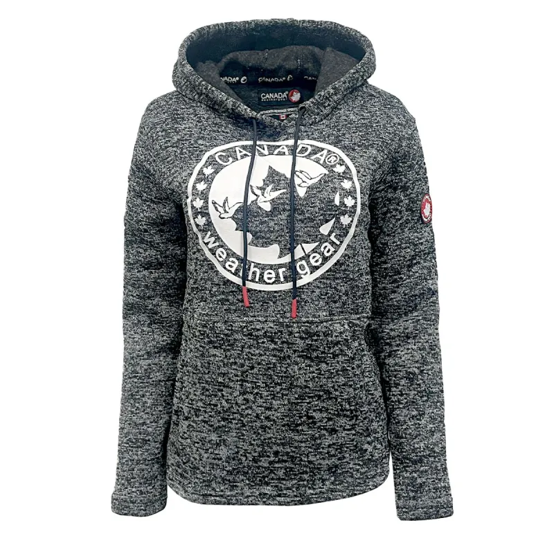 Canada Weather Gear Women's Hooded Sweater Fleece with Logo Print sold by Zulily