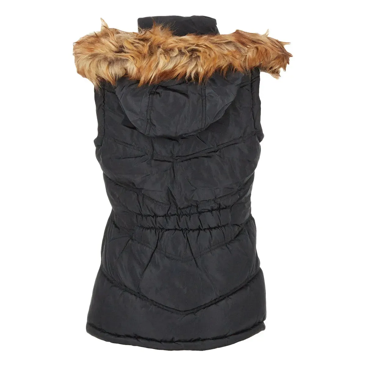 Canada Weather Gear Women's Puffer Vest with Faux Fur Trim Hood sold by Zulily product image thumbnail 5