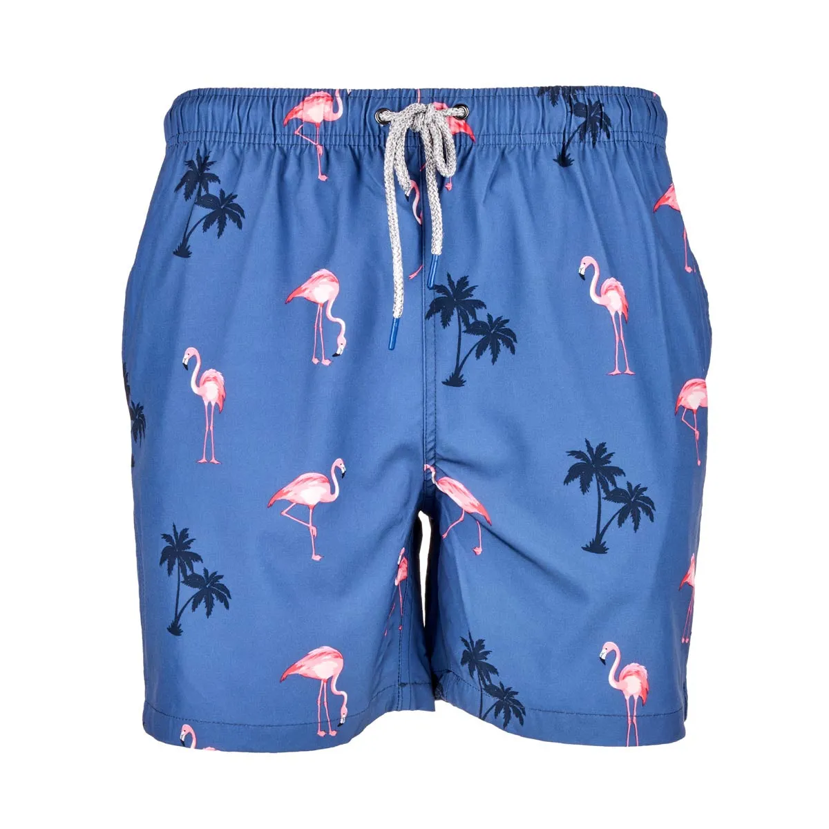 Rainforest Men's Flamingo Blues Swim Trunks sold by Zulily
