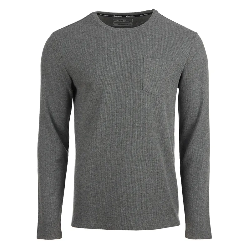 Eddie Bauer Men's Long Sleeve Waffle Pocket Crew made by Eddie Bauer
