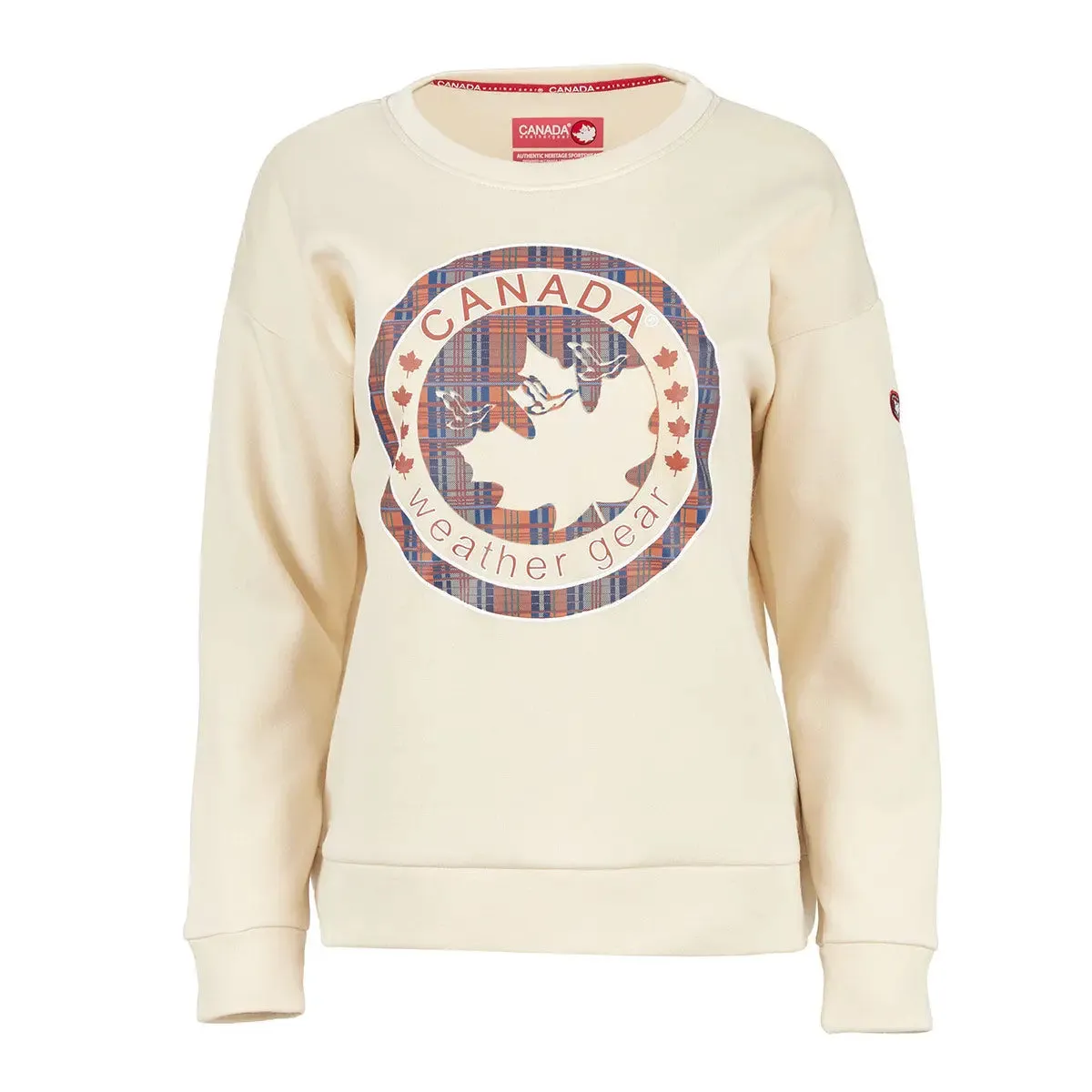 Canada Weather Gear Women's Logo Printed Crewneck Fleece Sweatshirt sold by Zulily