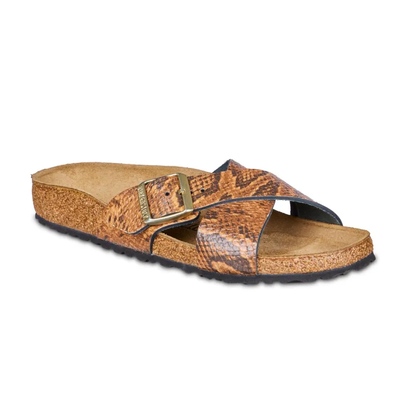 Birkenstock Siena Embossed Leather Snake Sandals sold by Zulily