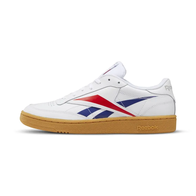 Reebok Men's Club C 85 Mu Shoes - White/Scarle/Phablu sold by Zulily
