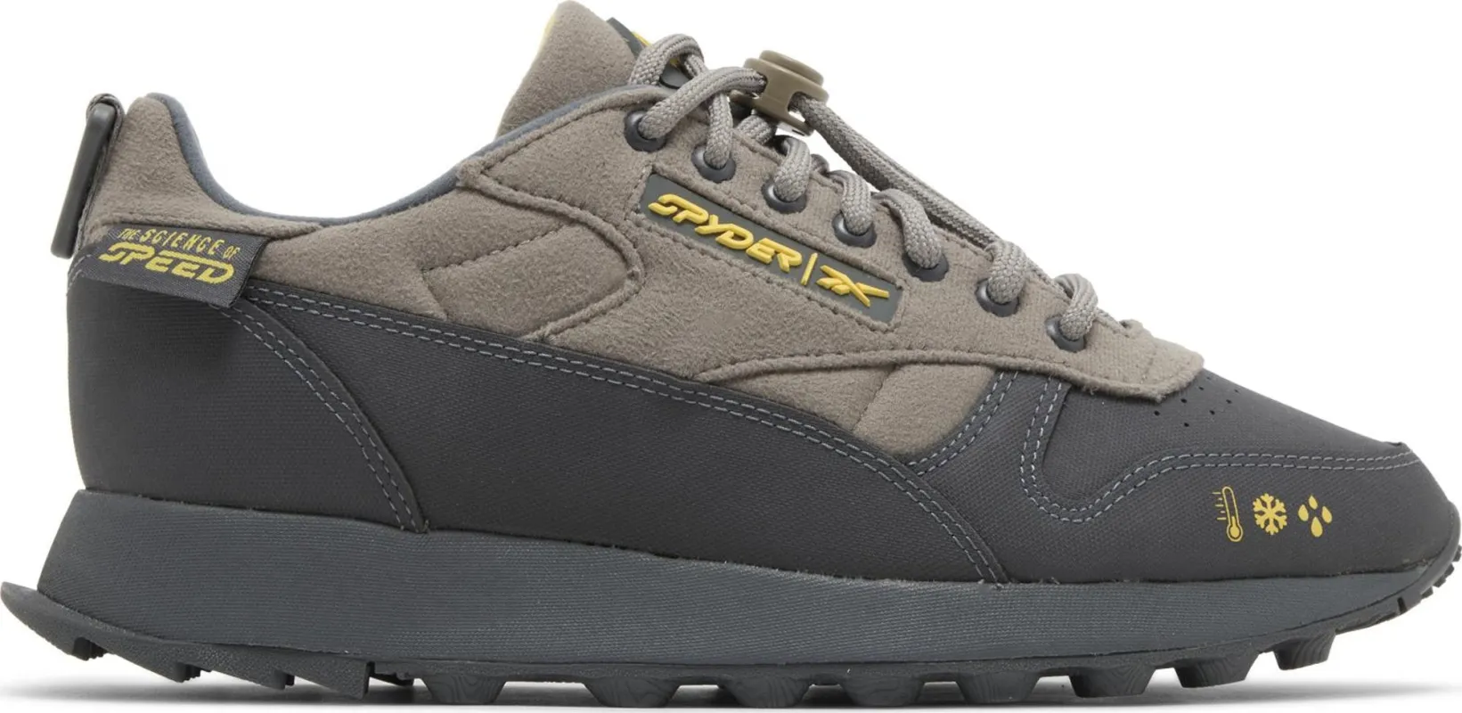 Reebok Men's Classic Leather Trail Shoes - Cement/Pure Grey/Boldly Yellow sold by Zulily