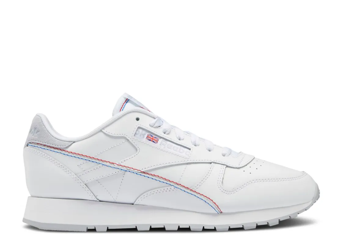 Reebok Men's Classic Leather Shoes - Ftwwht/Ftwwht/Vecblu sold by Zulily
