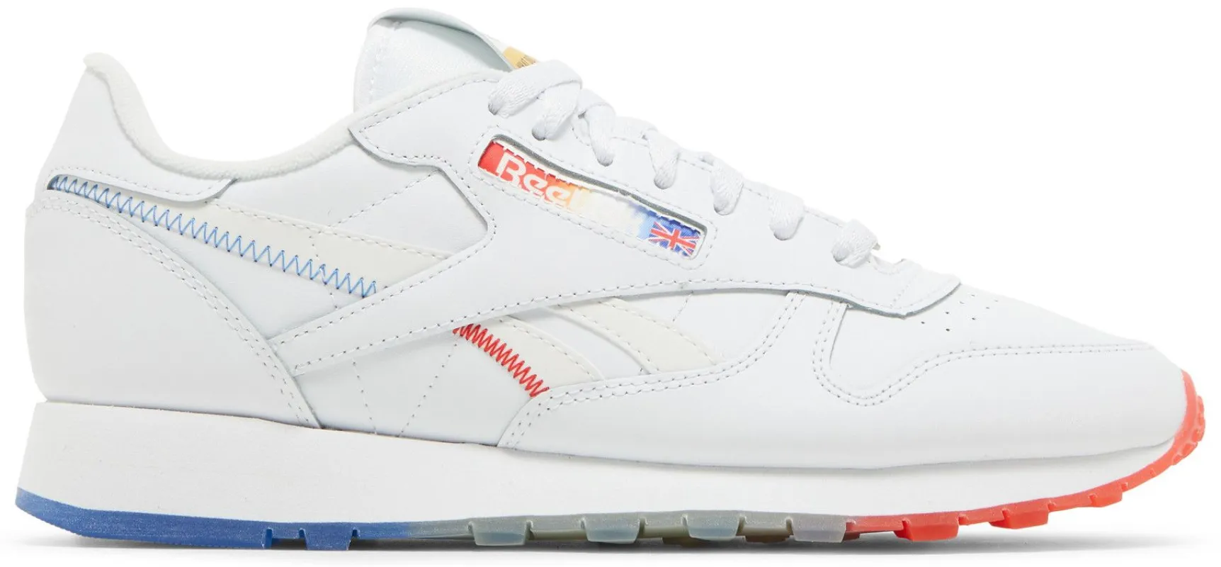 Reebok Men's Classic Leather Shoes - Ftwwht/Echblu/Insred sold by Zulily