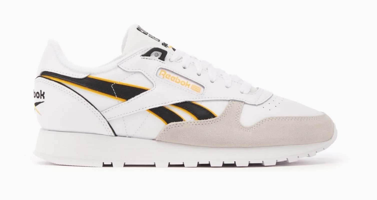 Reebok Men's Classic Leather Shoes - Ftwwht/Black/Alwyel sold by Zulily