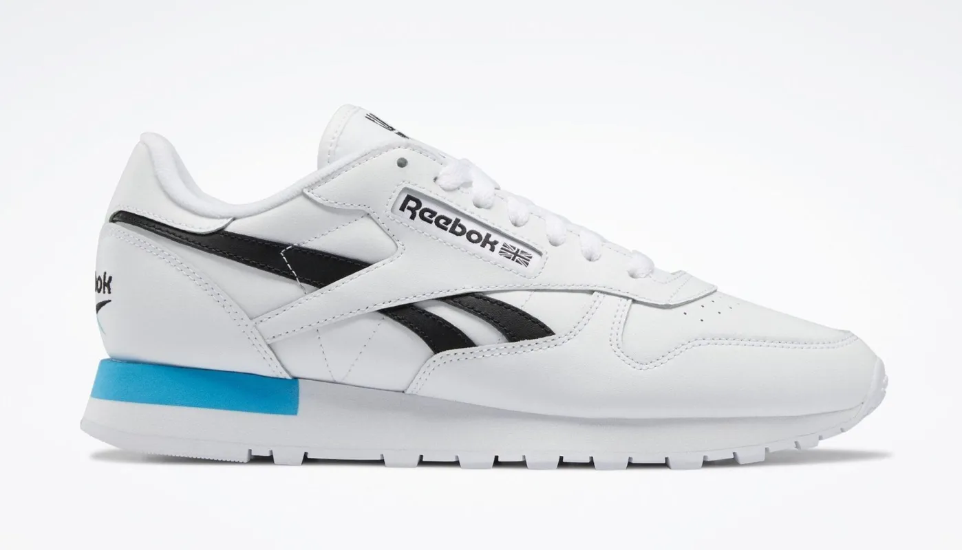 Reebok Men's Classic Leather Shoes - Ftwwht/Cblack/Radaqu sold by Zulily