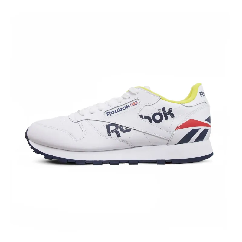 Reebok Men's Classic Lthr Shoes - White/Conavy/Prired sold by Zulily