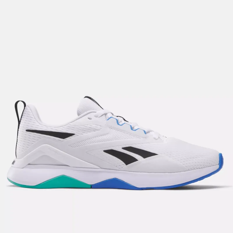 Reebok Men's Nanoflex Tr 2 Shoes - Footwear White/Black/Unleashed Green sold by Zulily
