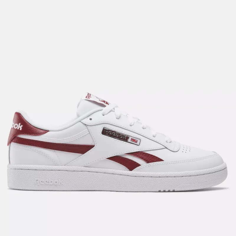 Reebok Men's Club C Revenge Shoes - White/Richmarooon/White sold by Zulily