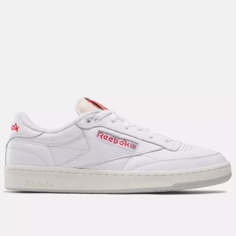 Reebok Men's Club C 85 Vintage Shoes - White/Chalk/Vectorred sold by Zulily