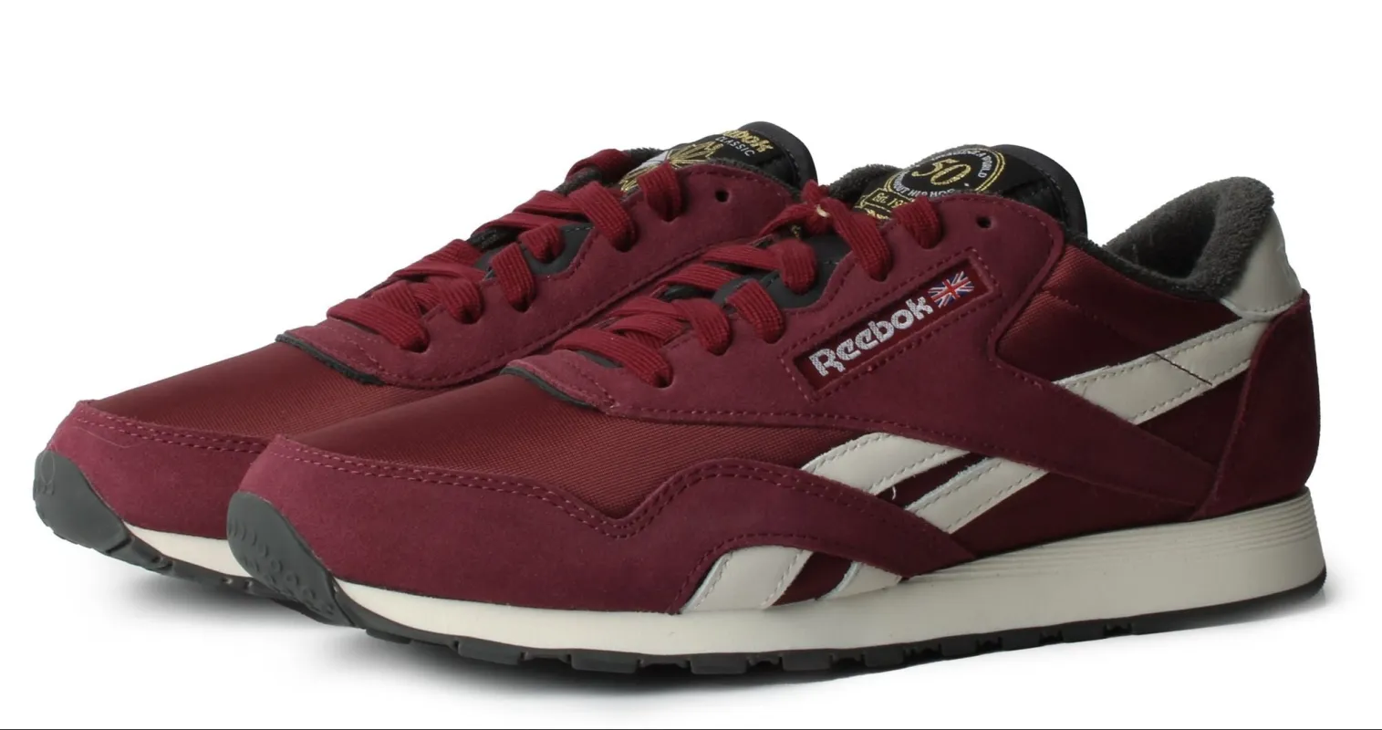 Reebok Men's Classic Nylon Shoes - Clamar/Chalk/Cdgry7 sold by Zulily