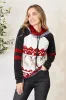 Double Take Full Size Christmas Drawstring Long Sleeve Hoodie sold by Zulily