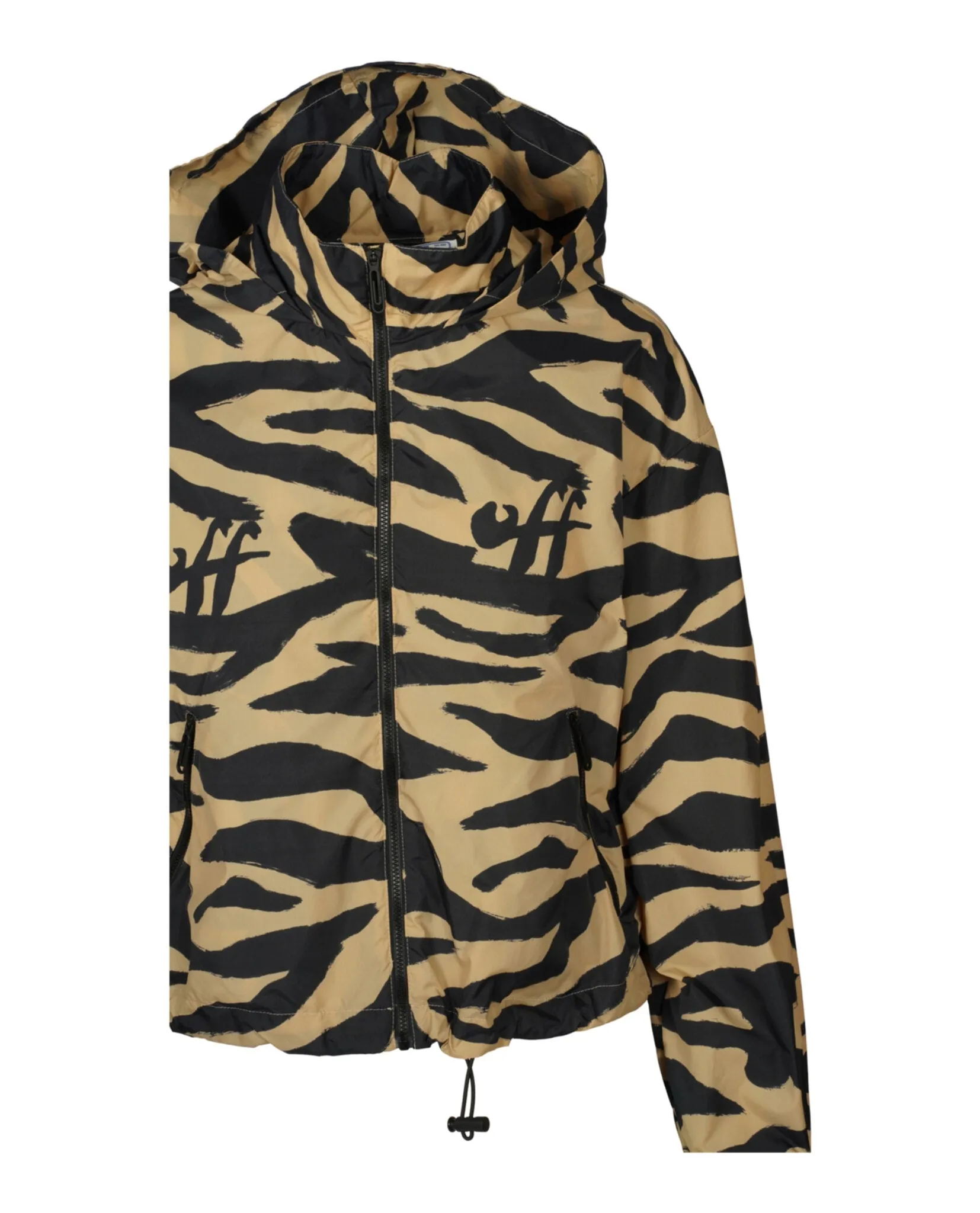 Off-White Zebra-Print Hooded Jacket sold by Zulily product image thumbnail 3