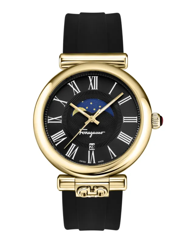 Ferragamo Ora Moonphase Silicone Watch sold by Zulily