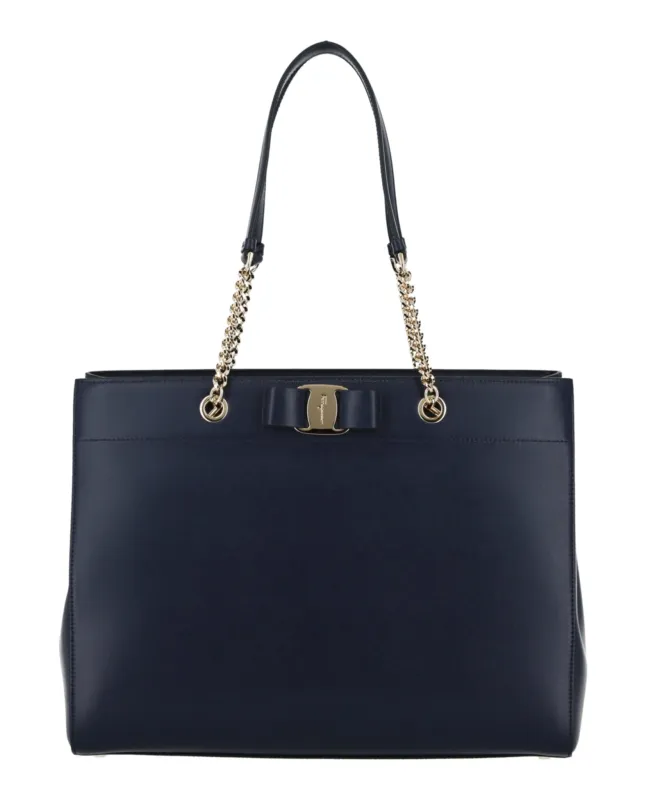 Ferragamo Vara Bow Smooth Leather Tote sold by Zulily