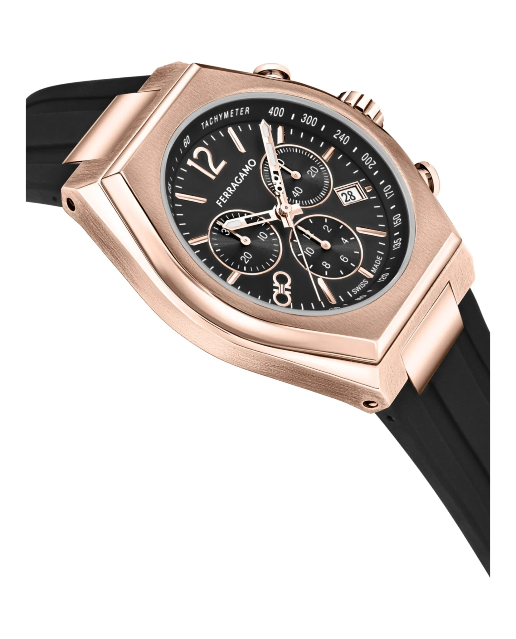 Ferragamo Tonneu Chrono Silicone Watch sold by Zulily product image thumbnail 3