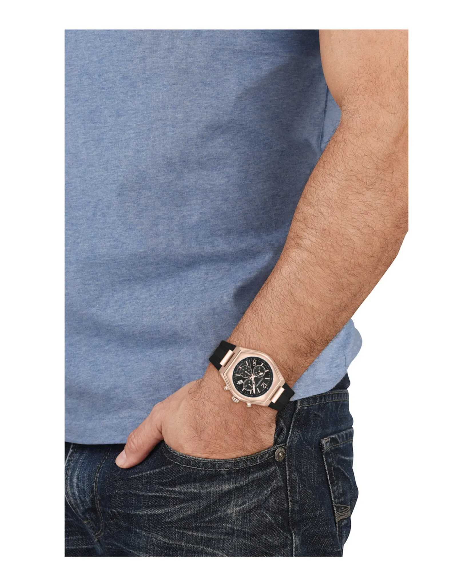 Ferragamo Tonneu Chrono Silicone Watch sold by Zulily product image thumbnail 4