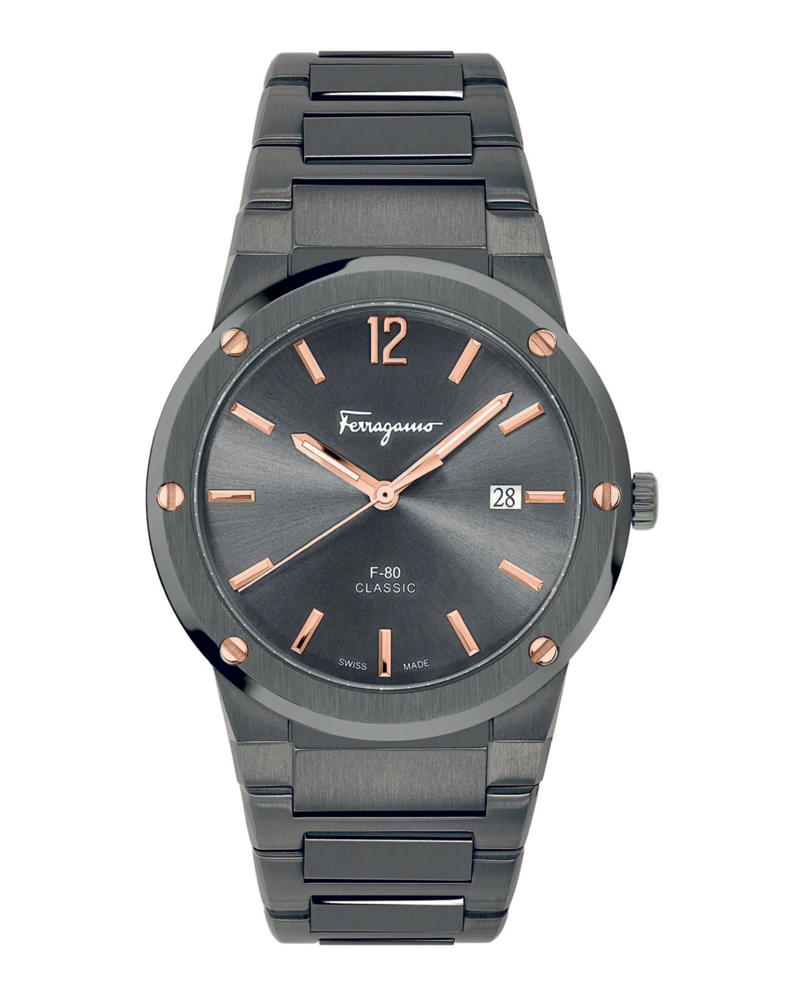 Ferragamo F-80 Classic Bracelet Watch sold by Zulily