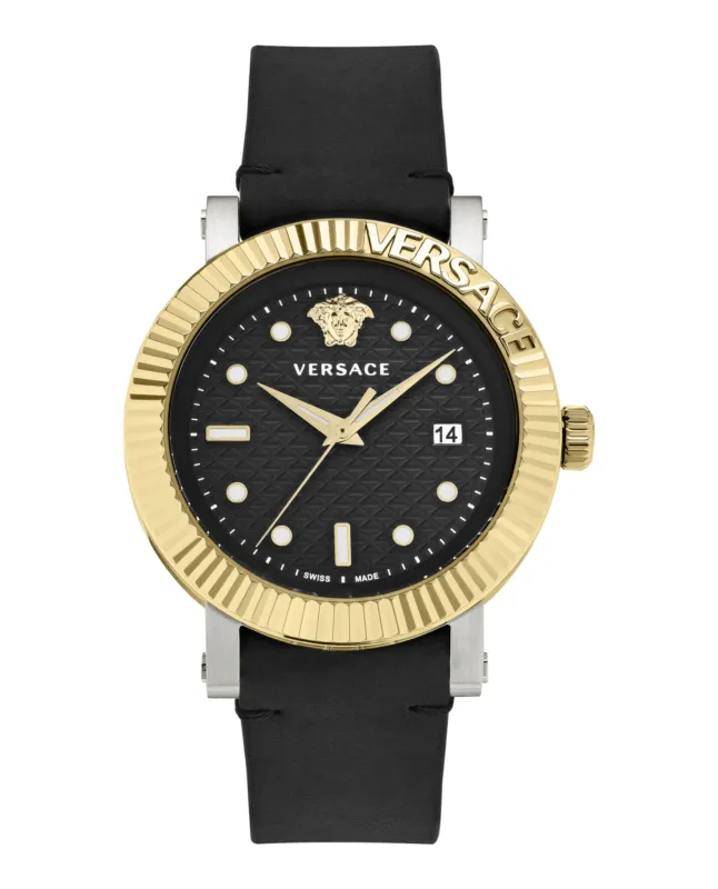 Versace V-Classic Leather Watch sold by Zulily