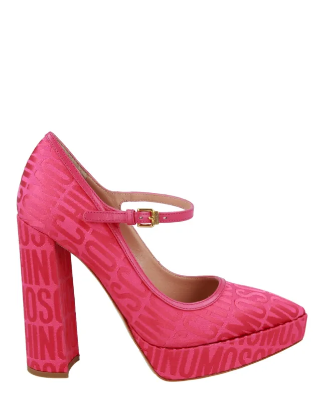 Moschino Logo Jacquard Mary Jane Pumps sold by Zulily