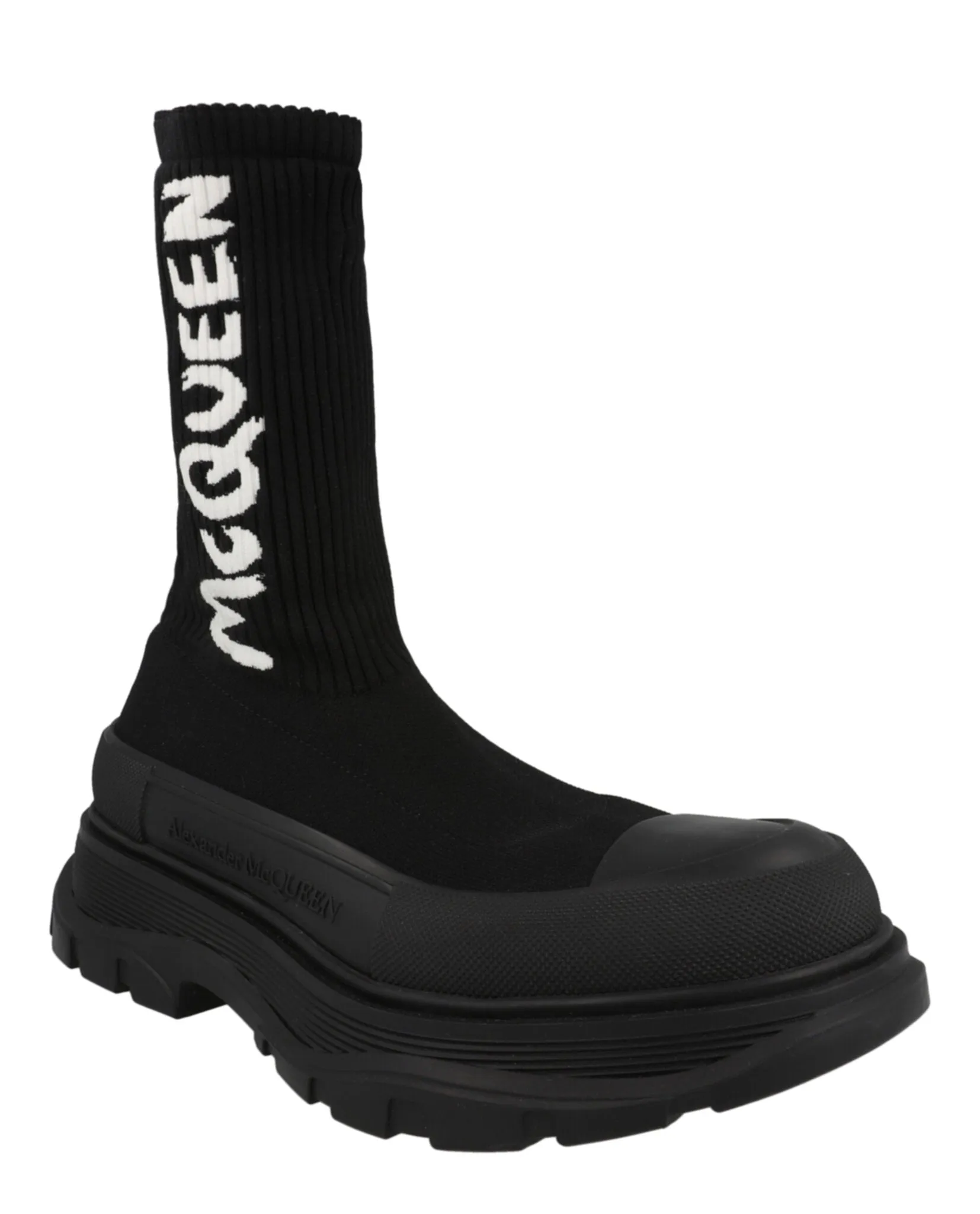 Alexander McQueen Men's Ribbed Knit Tread Slick Boots sold by Zulily product image thumbnail 2