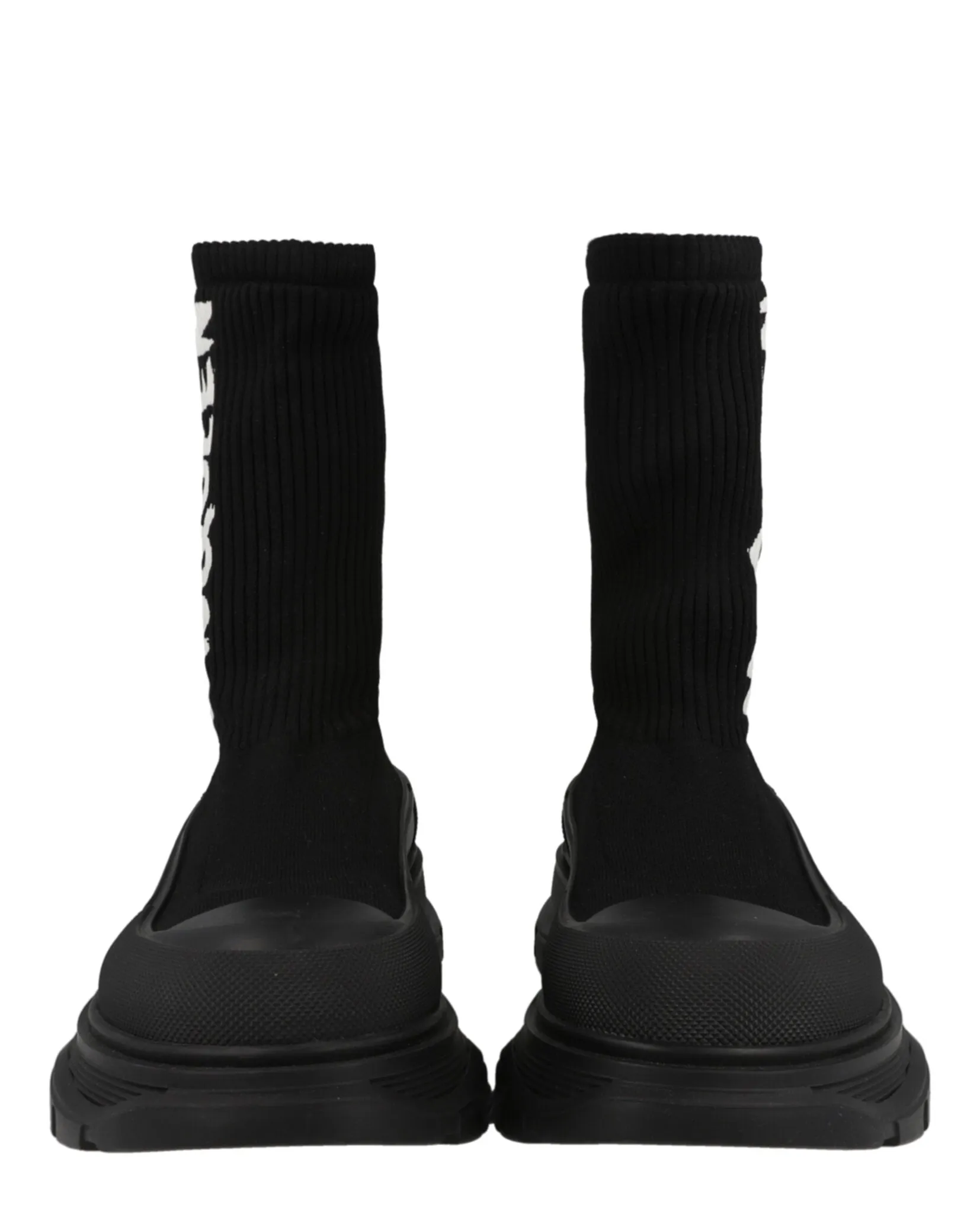 Alexander McQueen Men's Ribbed Knit Tread Slick Boots sold by Zulily product image thumbnail 5