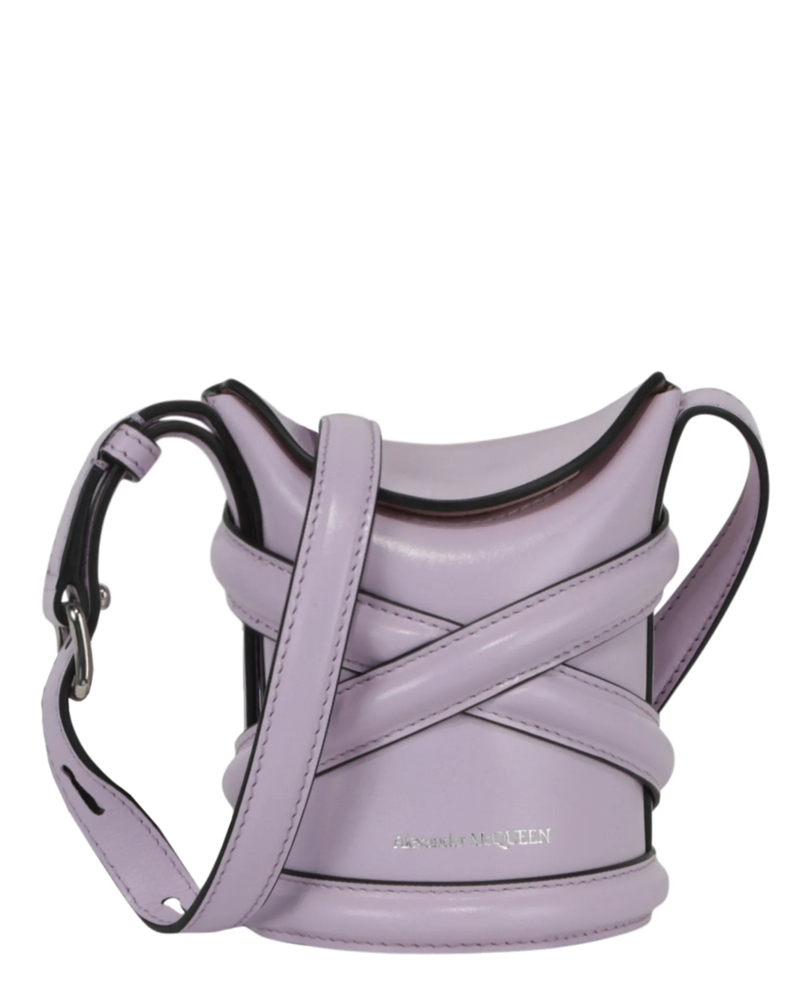 Alexander McQueen Mini Curve Leather Bucket Bag sold by Zulily