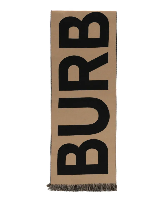 Burberry Logo Wool Scarf sold by Zulily