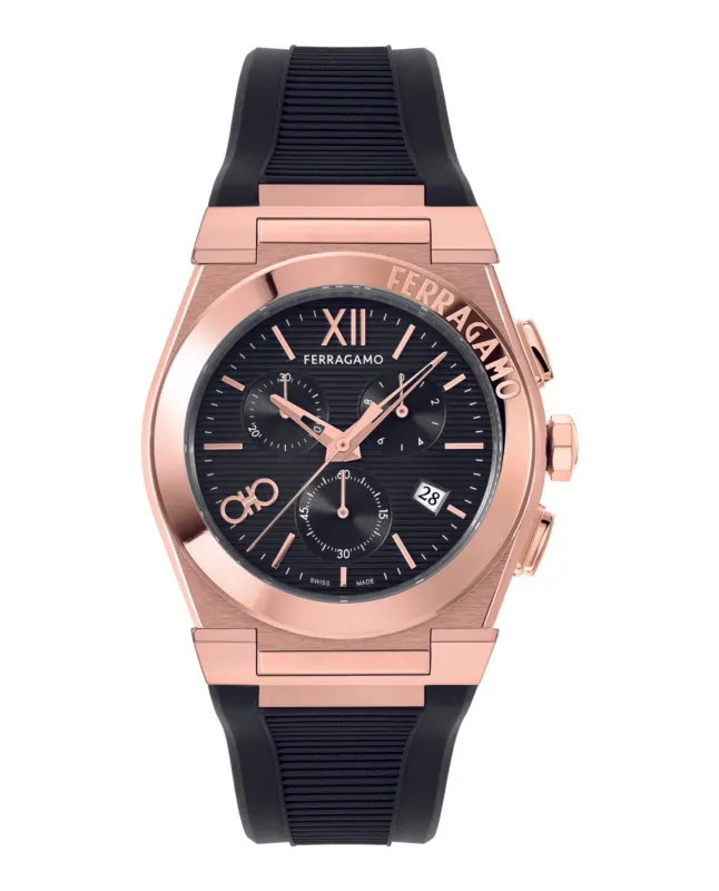 Ferragamo Vega Chrono Silicone Watch sold by Zulily