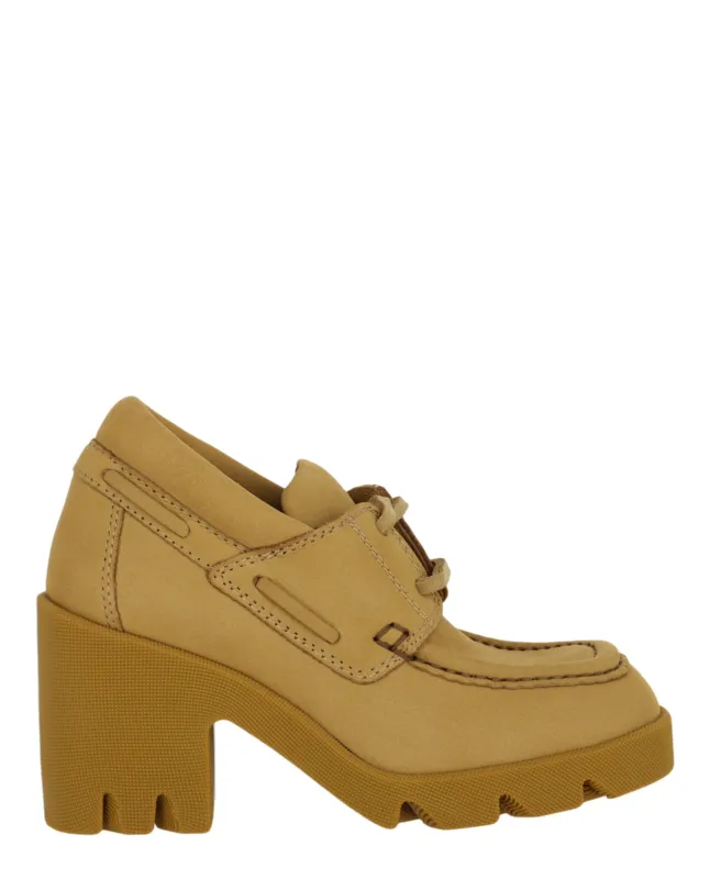 Burberry Stride Leather Heeled Loafers sold by Zulily