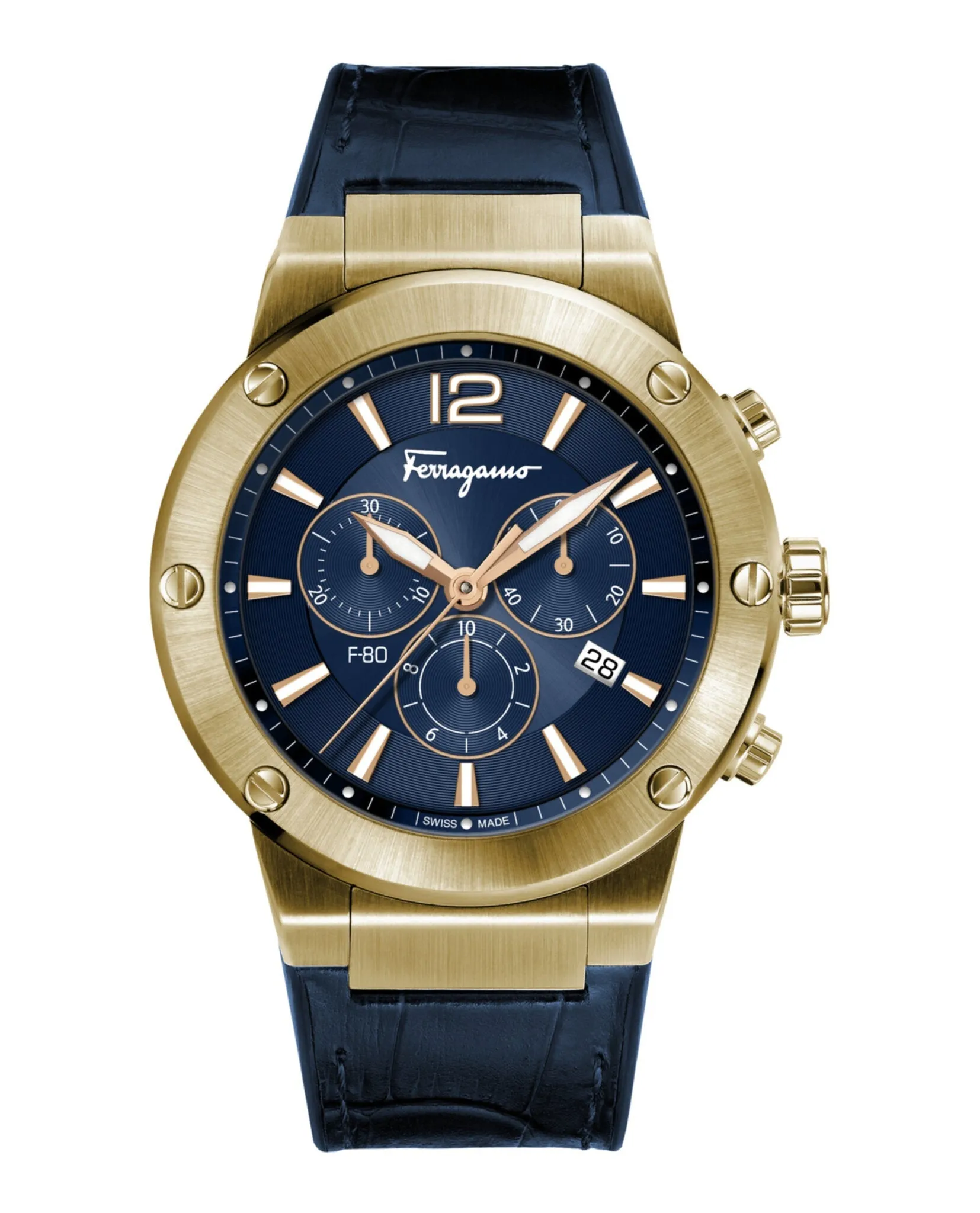 Ferragamo Chrono Leather Watch sold by Zulily