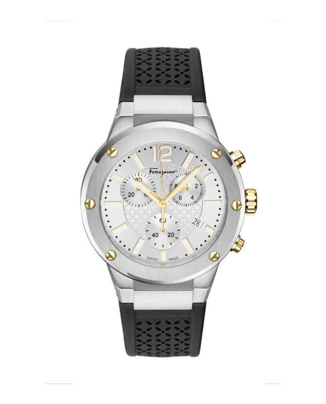 Ferragamo F-80 Chrono Silicone Watch sold by Zulily
