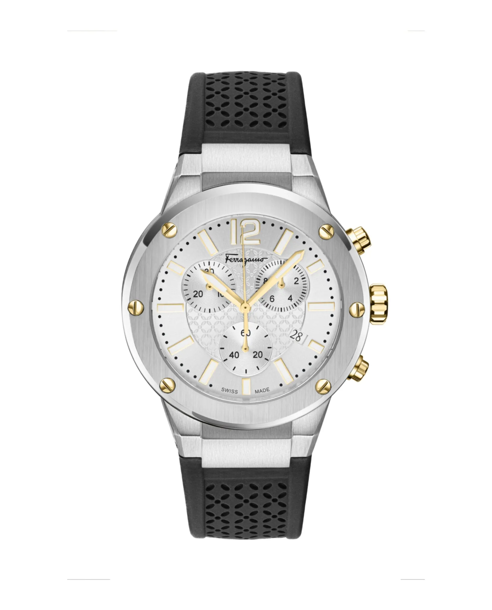 Ferragamo F-80 Chrono Silicone Watch sold by Zulily