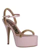 Moschino Logo Lettering Platform Heel Sandals sold by Zulily