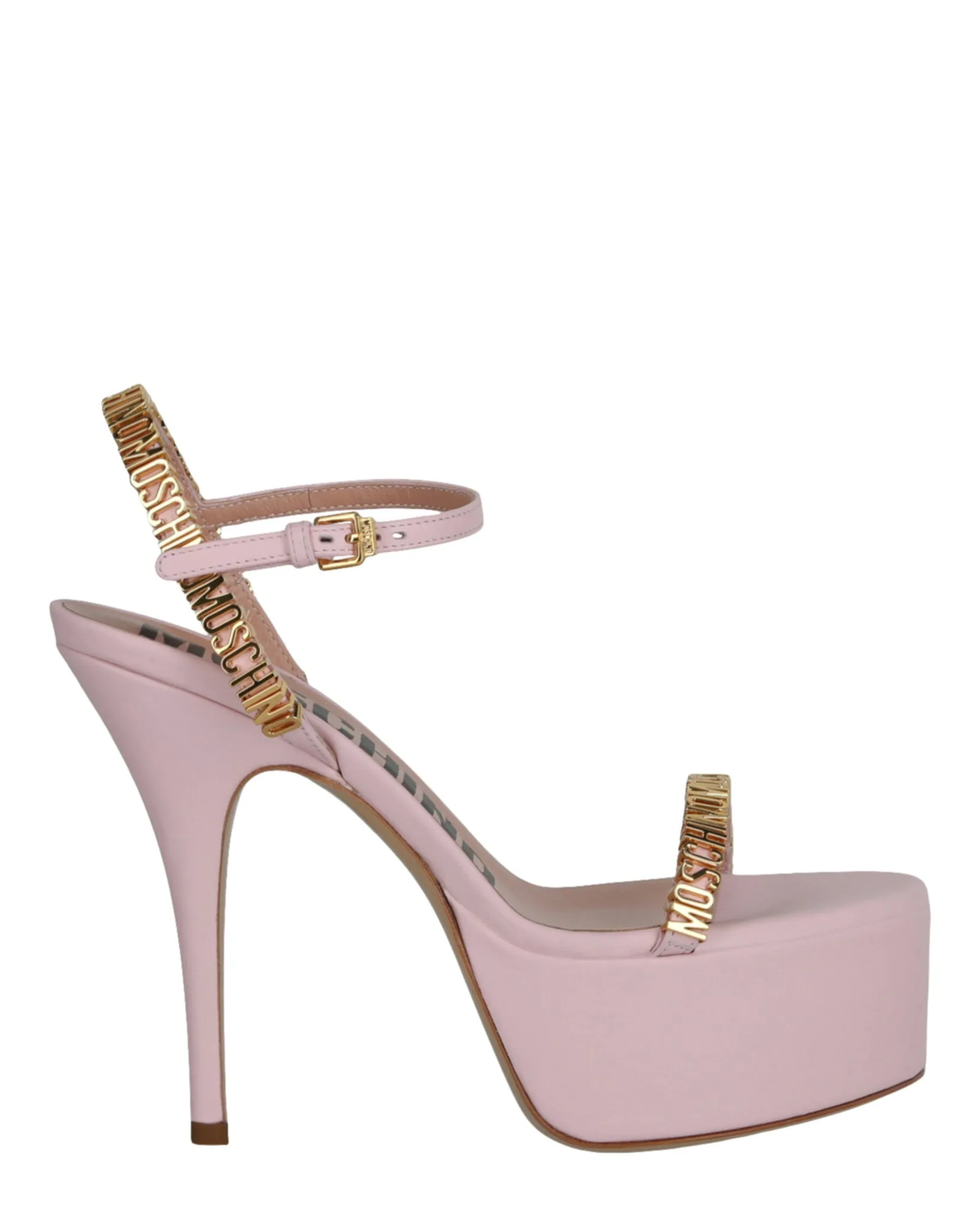 Moschino Logo Lettering Platform Heel Sandals sold by Zulily
