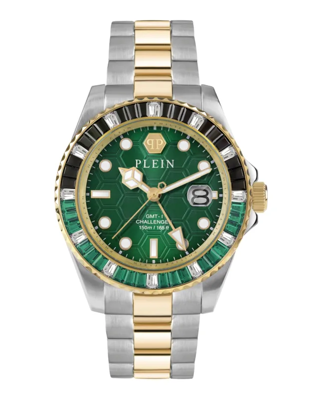Philipp Plein GMT-I Challenger Baguettes Bracelet Watch sold by Zulily
