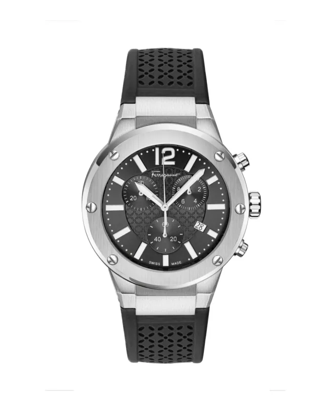 Ferragamo F-80 Chrono Silicone Watch sold by Zulily