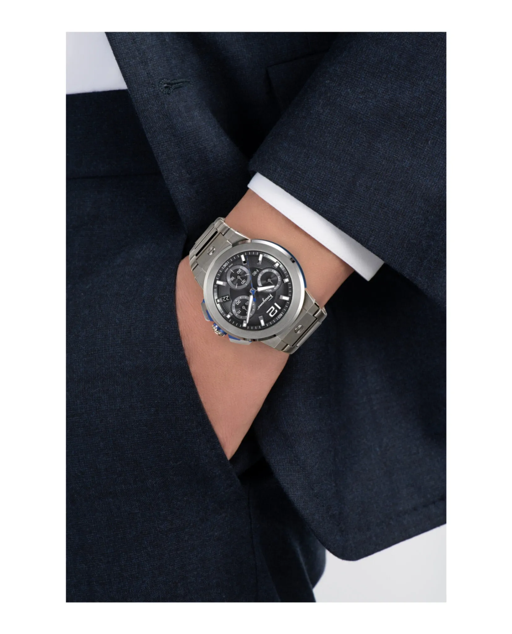 Ferragamo F-80 Titanium Tech Bracelet Watch sold by Zulily product image thumbnail 5