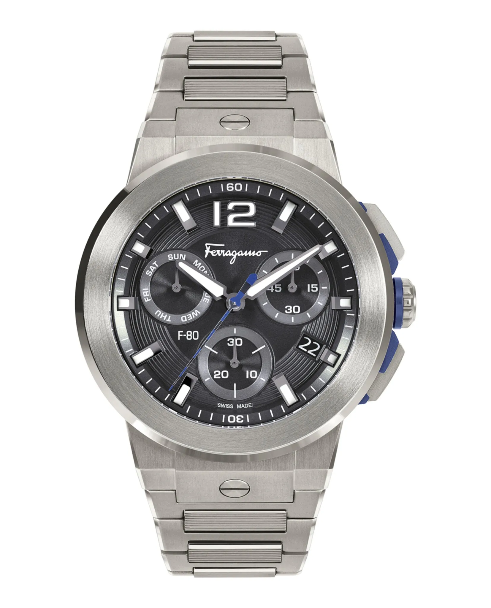 Ferragamo F-80 Titanium Tech Bracelet Watch sold by Zulily