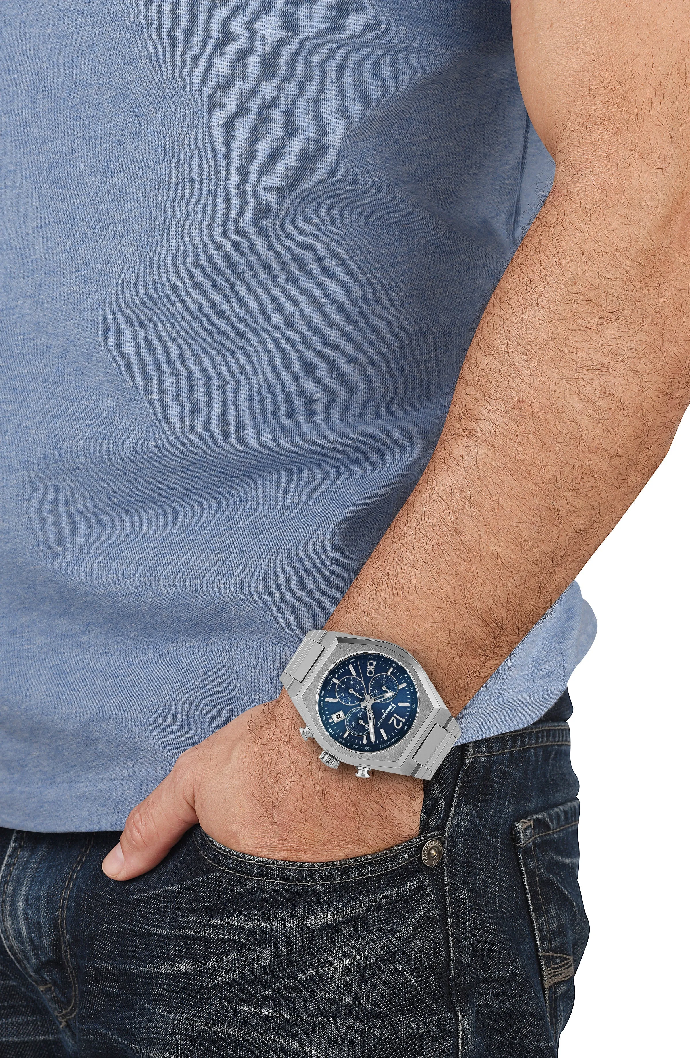 Ferragamo Tonneau Chrono Bracelet Watch sold by Zulily product image thumbnail 4