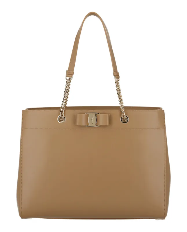Ferragamo Vara Bow Smooth Leather Tote sold by Zulily