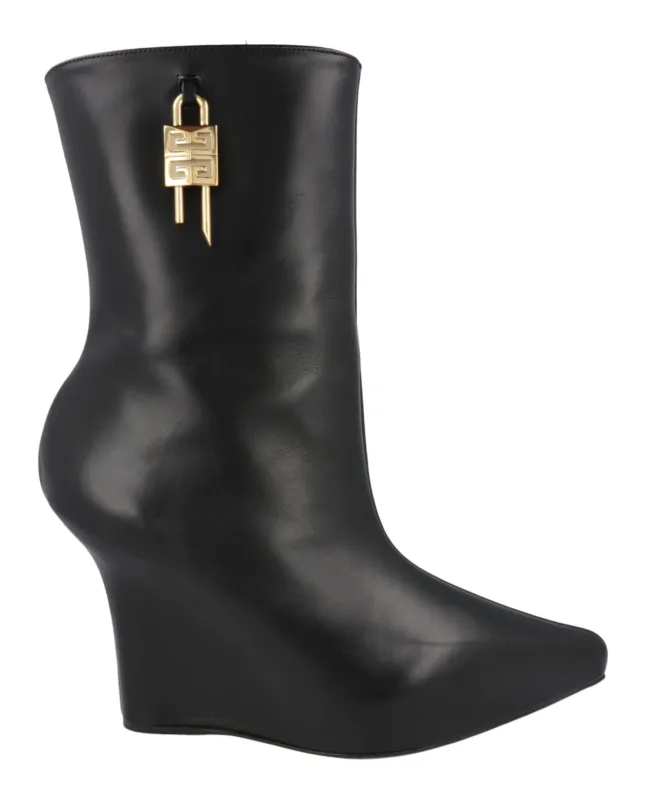Givenchy G-Lock Leather Wedge Boots sold by Zulily